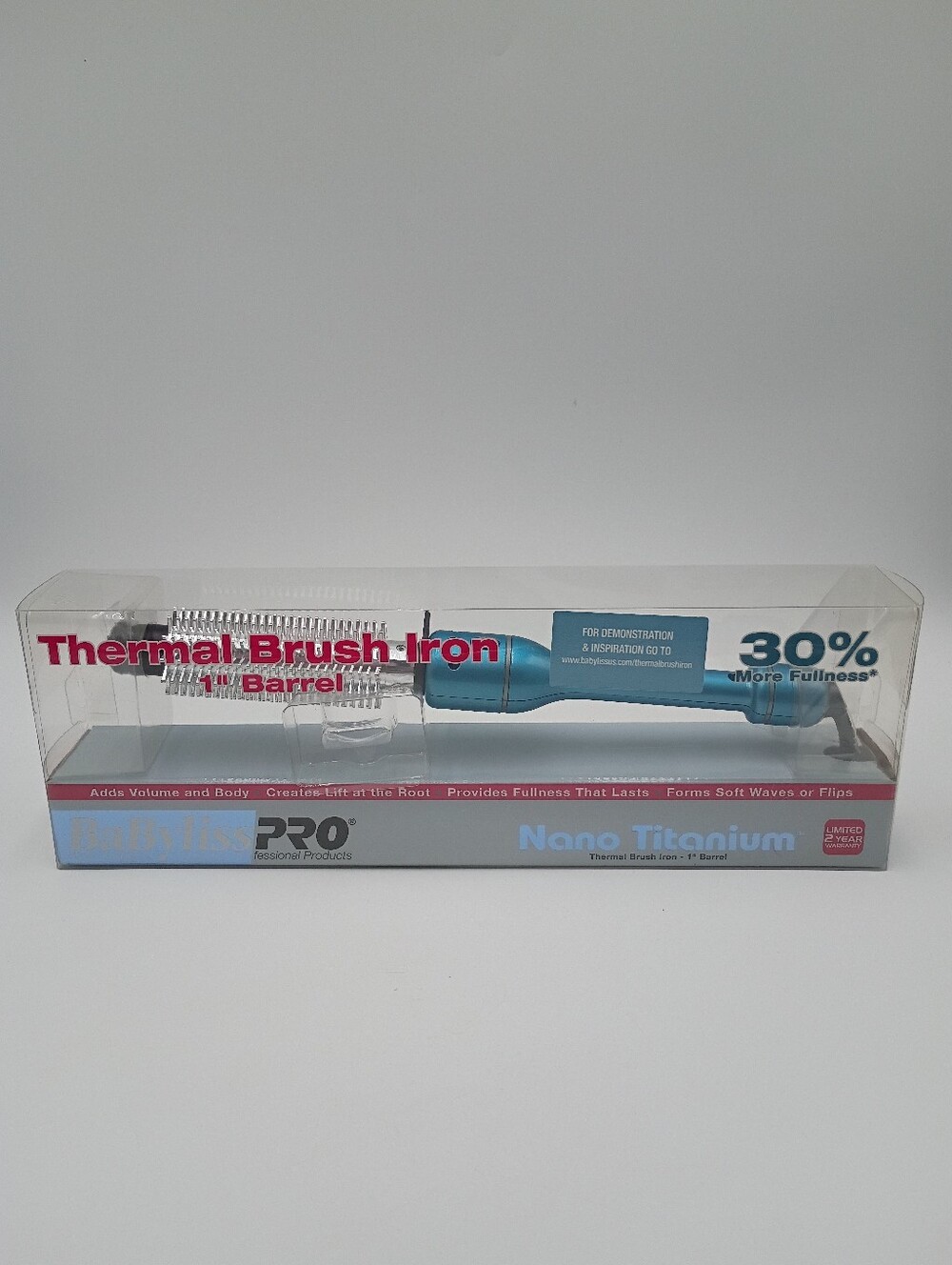 Babyliss Pro Thermal Brush Iron 1 Inch Barrel Nano Titanium For Volume And Body